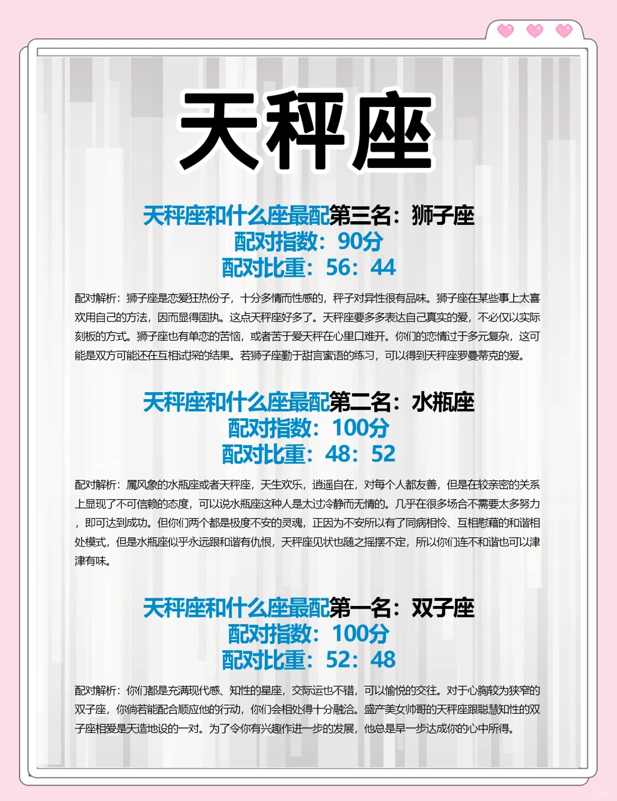 包含星座表十二星座表天秤座性格的词条