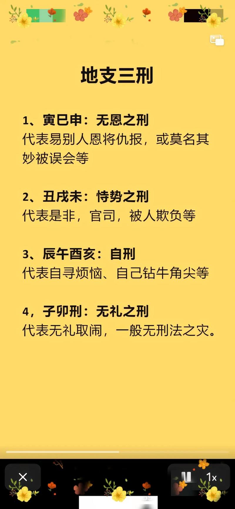 八字专业术语解释