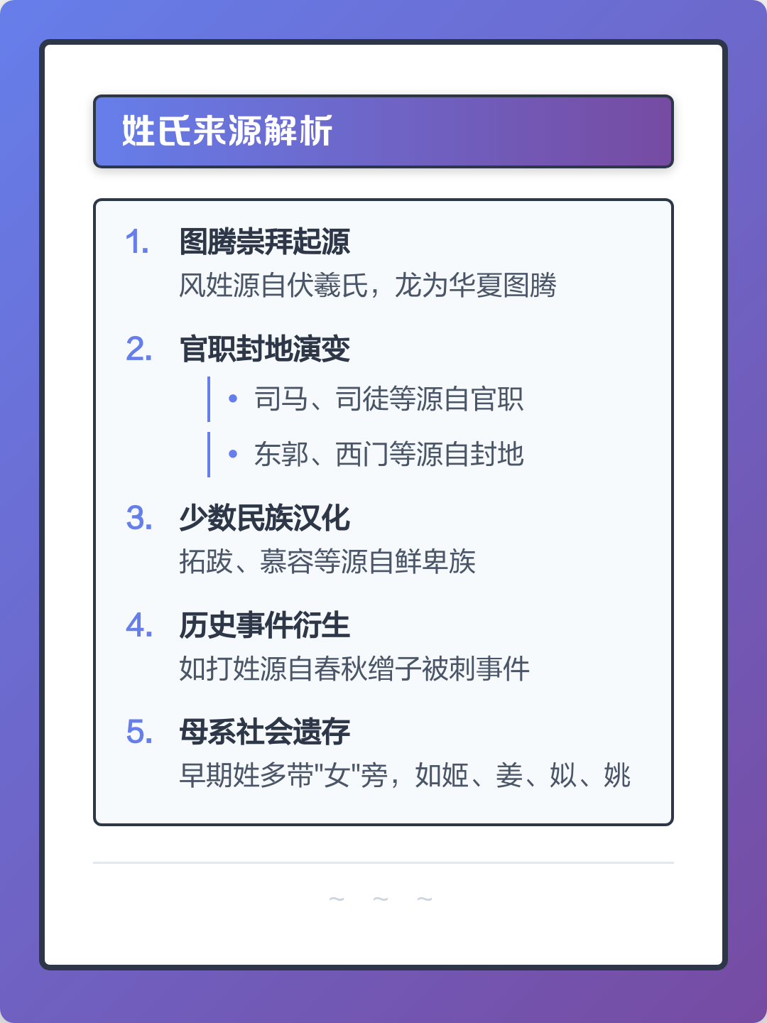 中国姓氏姓氏大全