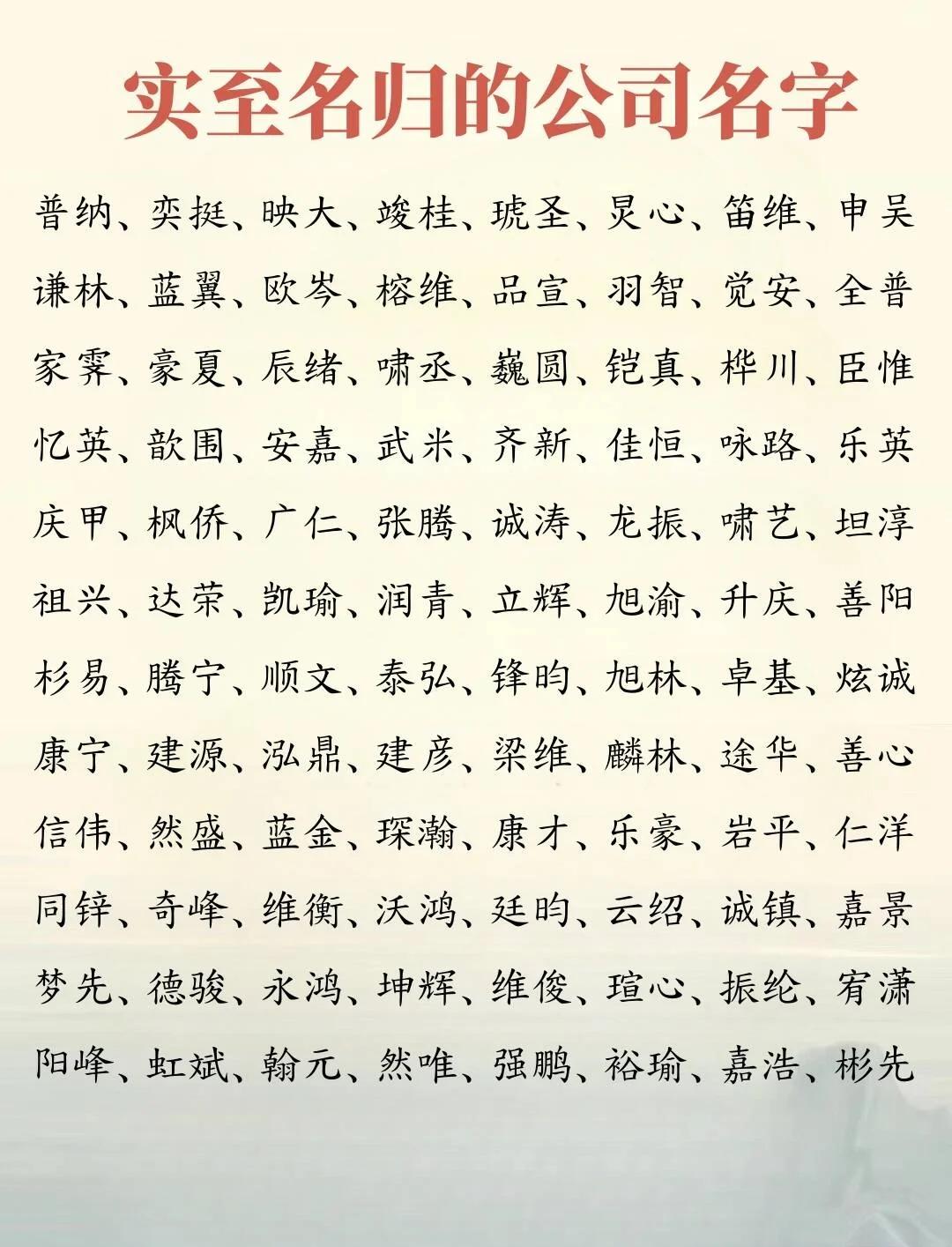 公司名字打分1518 公司名字打分1518