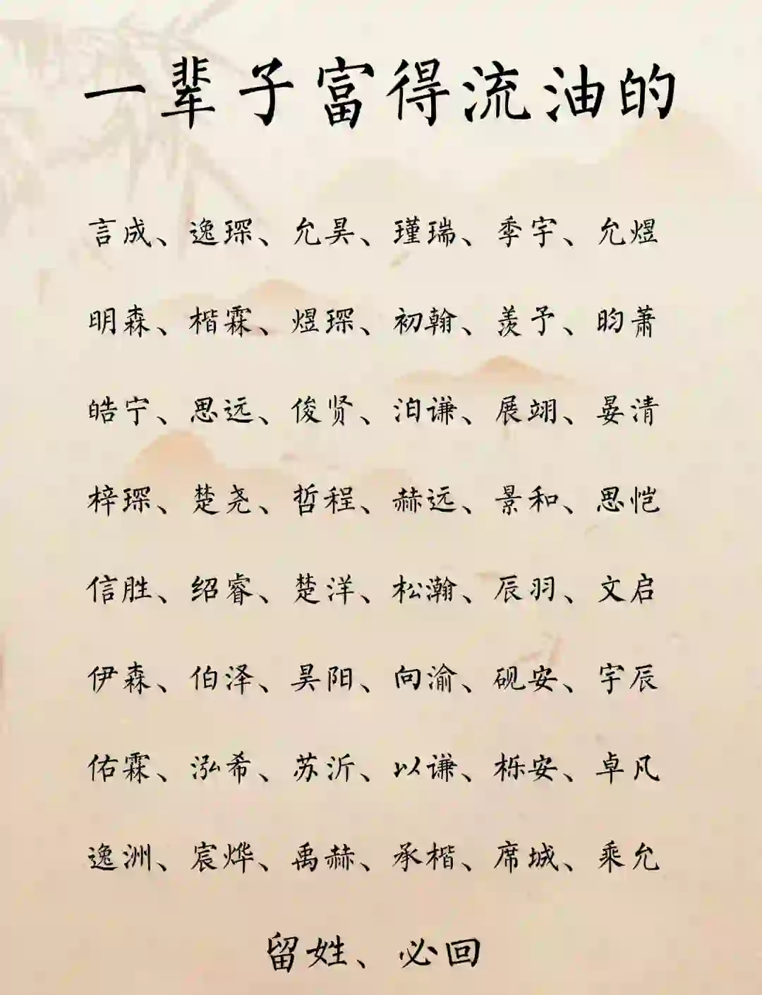 取名寓意好的字