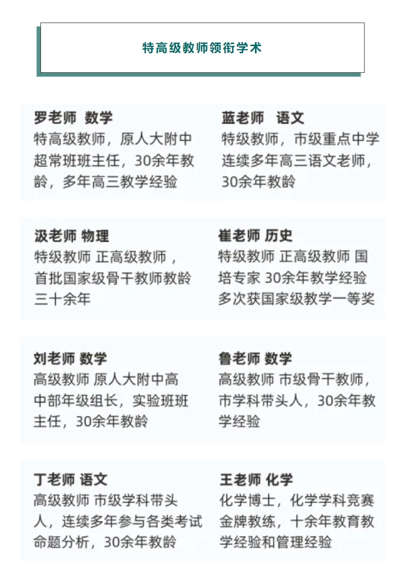 名师名字要点