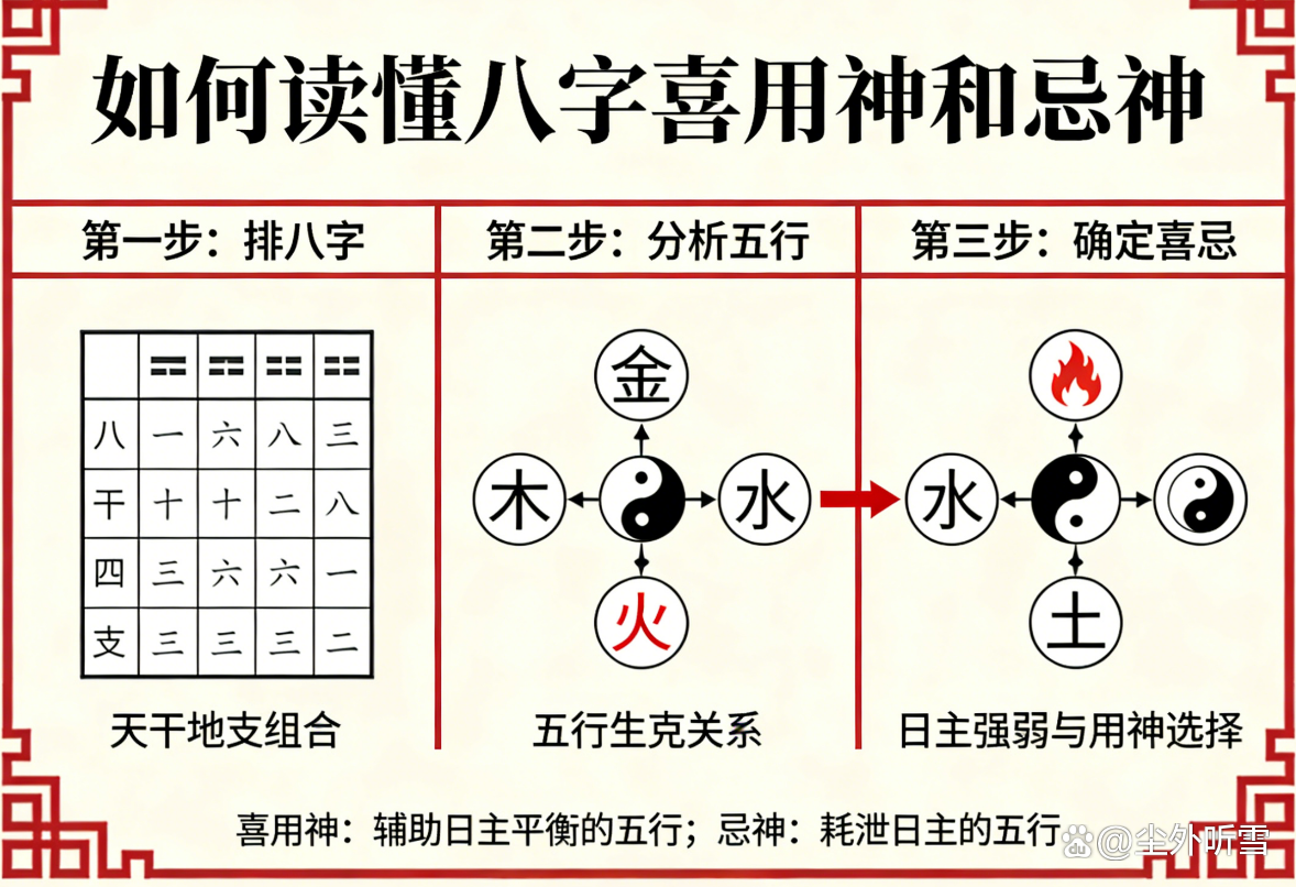 如何看生辰八字喜用神和忌神 如何看生辰八字喜用神和忌神