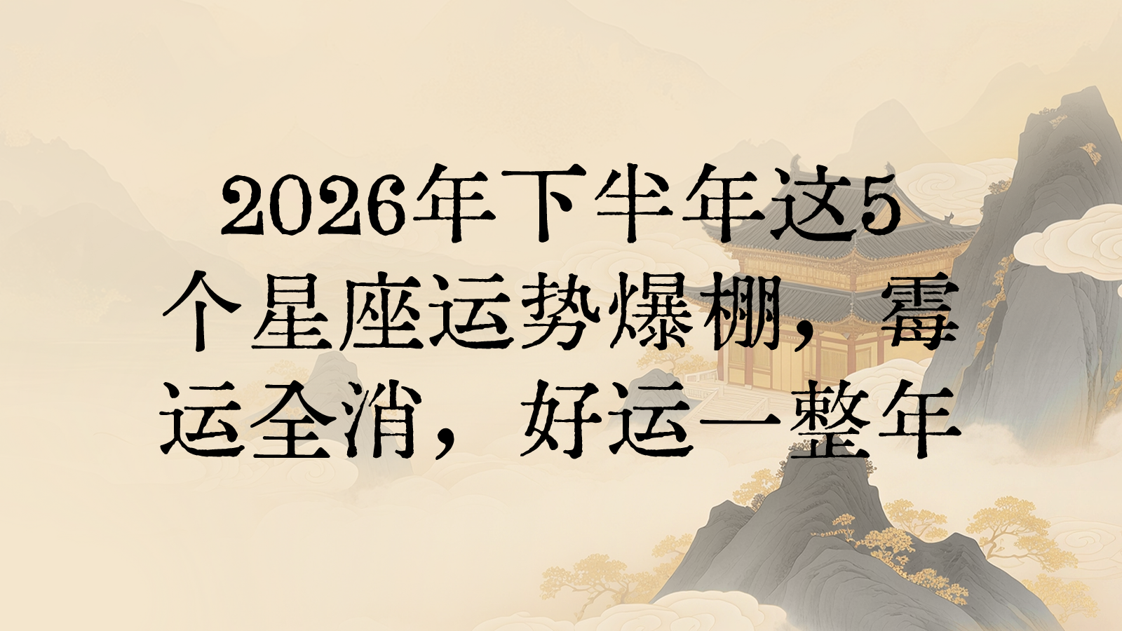 2026星座运势最新一周
