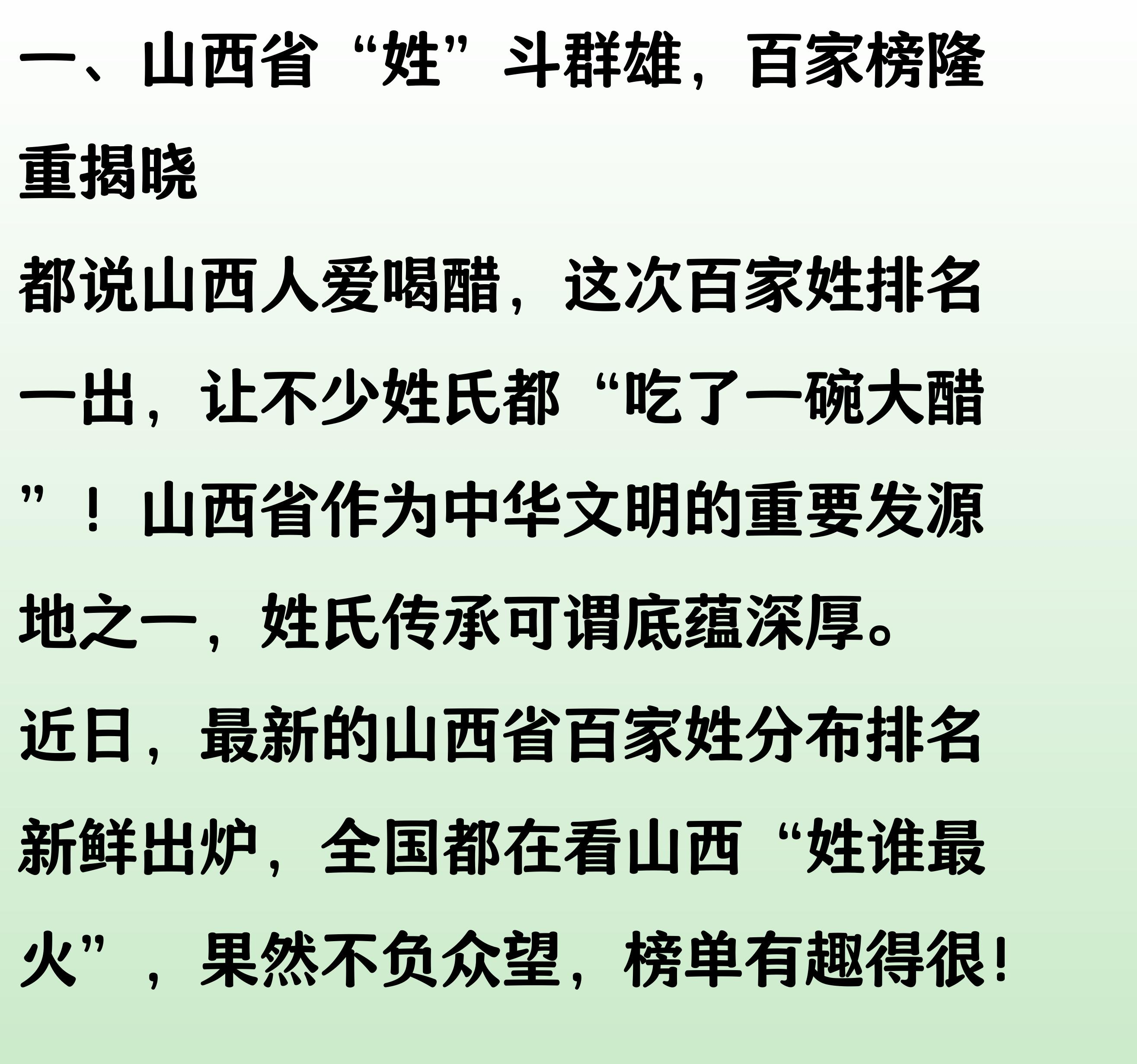 百家姓前200名排行榜的简单介绍 百家姓前200名排行榜的简单介绍