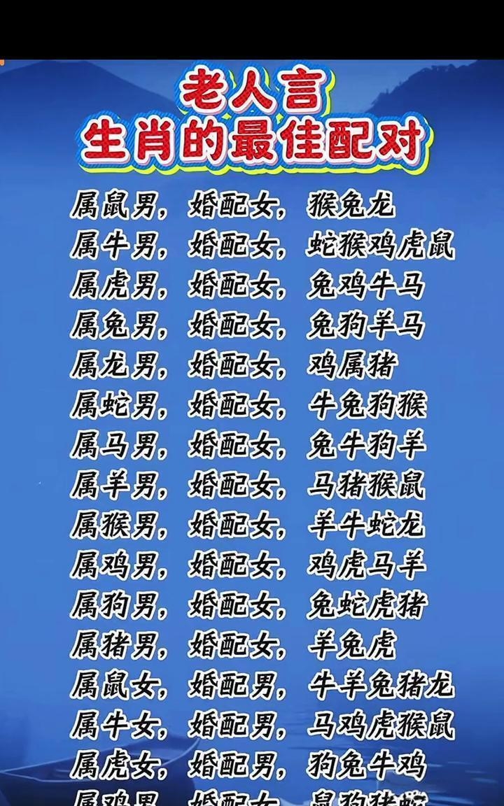 生肖配对查询男女婚姻
