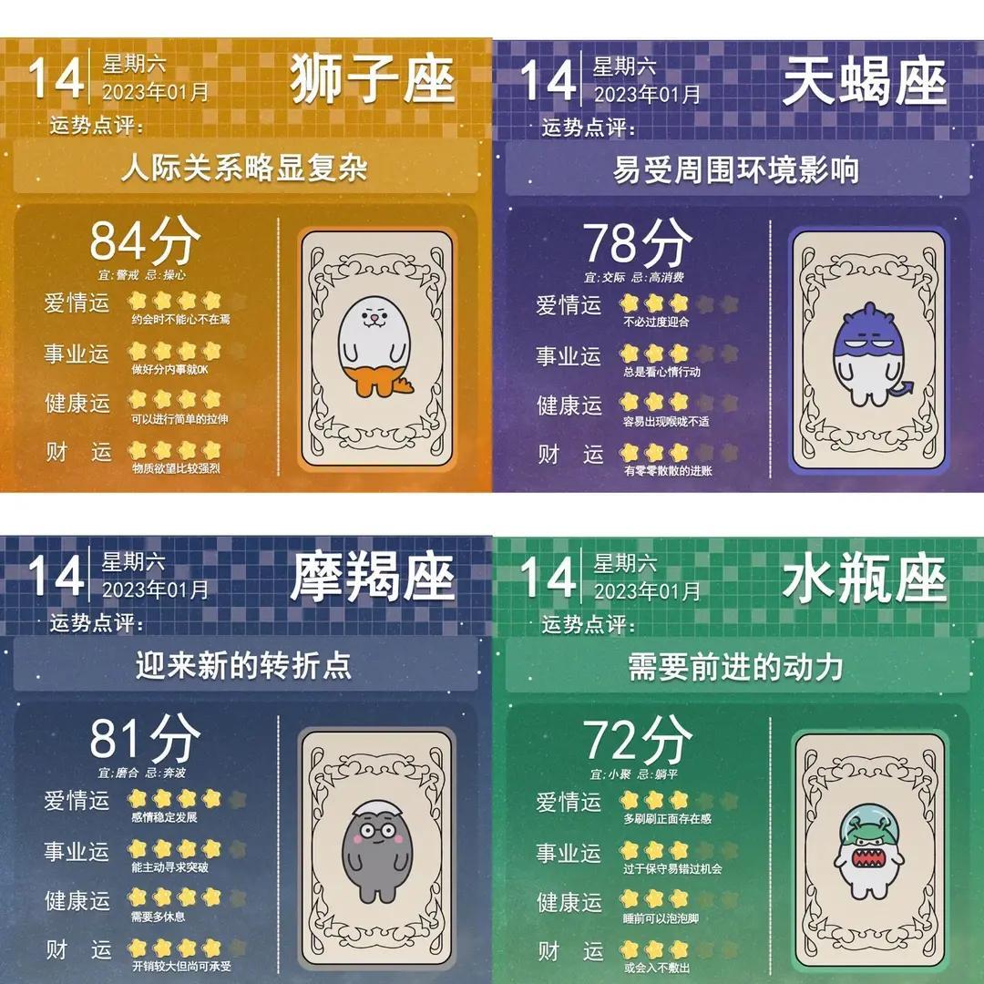 关于星座运势摩羯座今天运势怎么样呢的信息