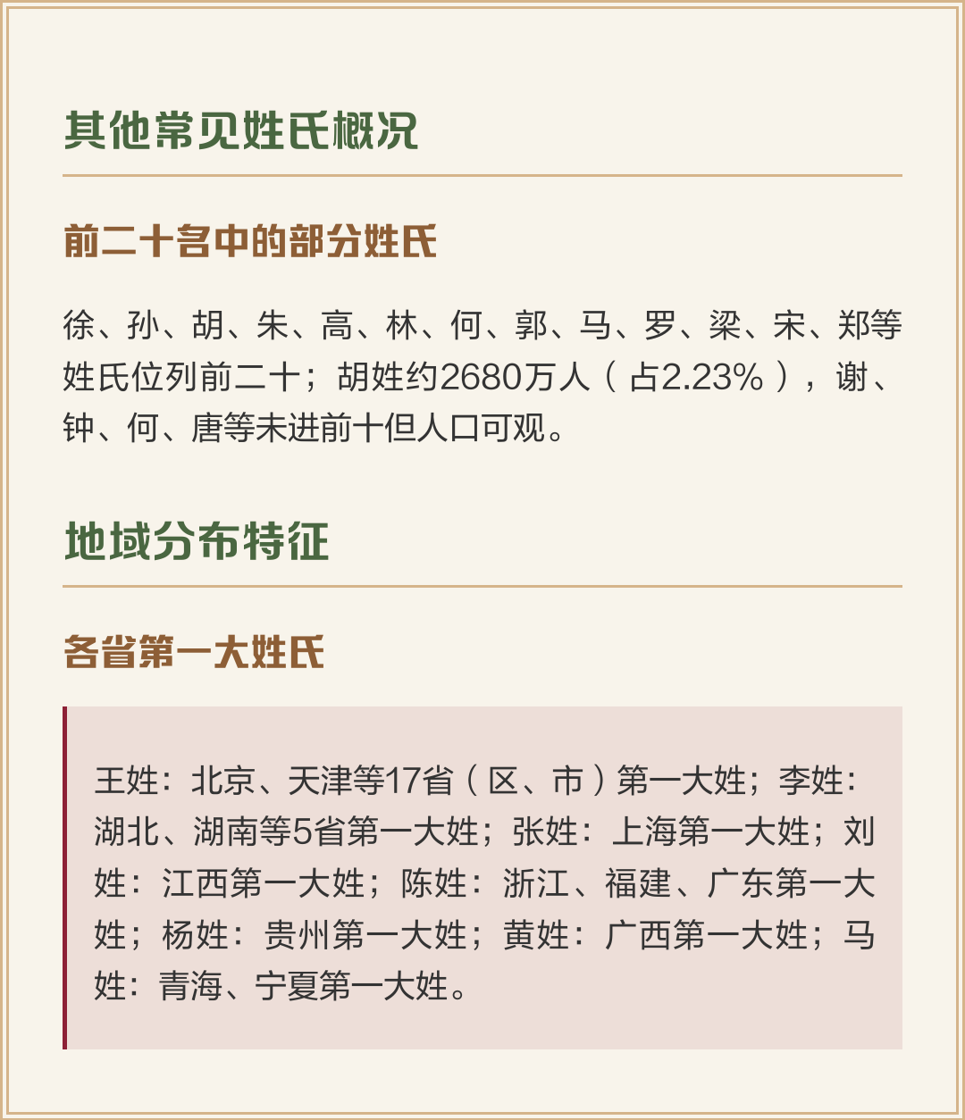 最大姓氏前十位 最大姓氏前十位