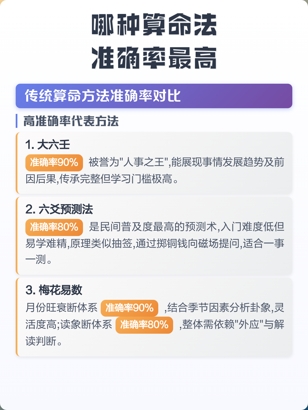 最准确的占卜方法是什么
