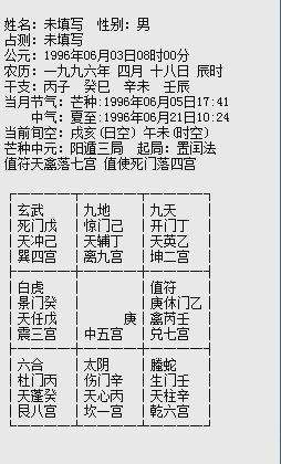 奇门遁甲排盘软解 奇门遁甲排盘软解