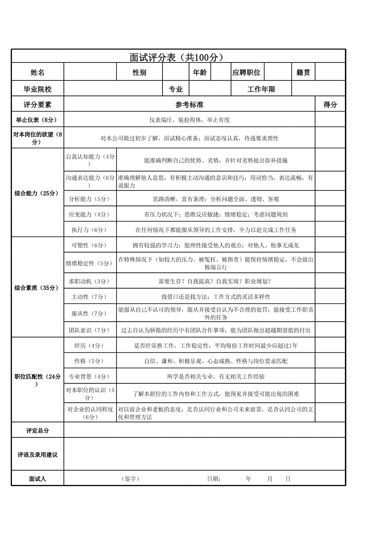 姓名打分100分测试