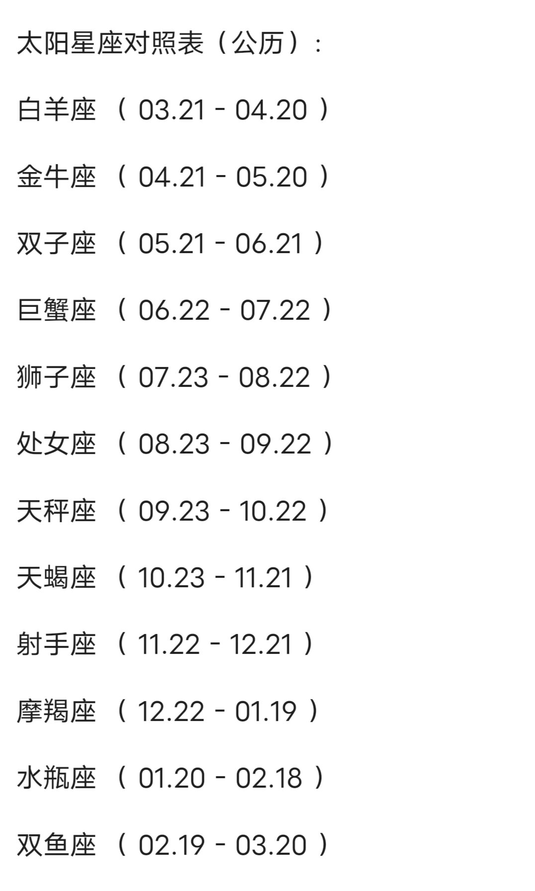 星座详细查询器 星座详细查询器
