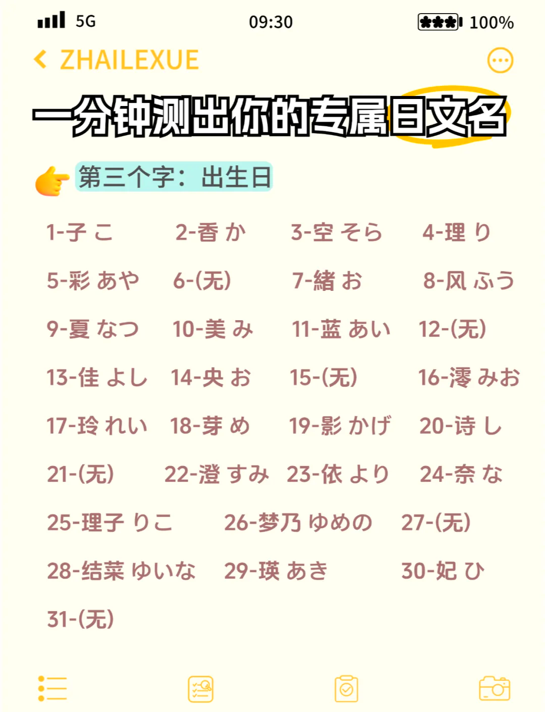 名字测评