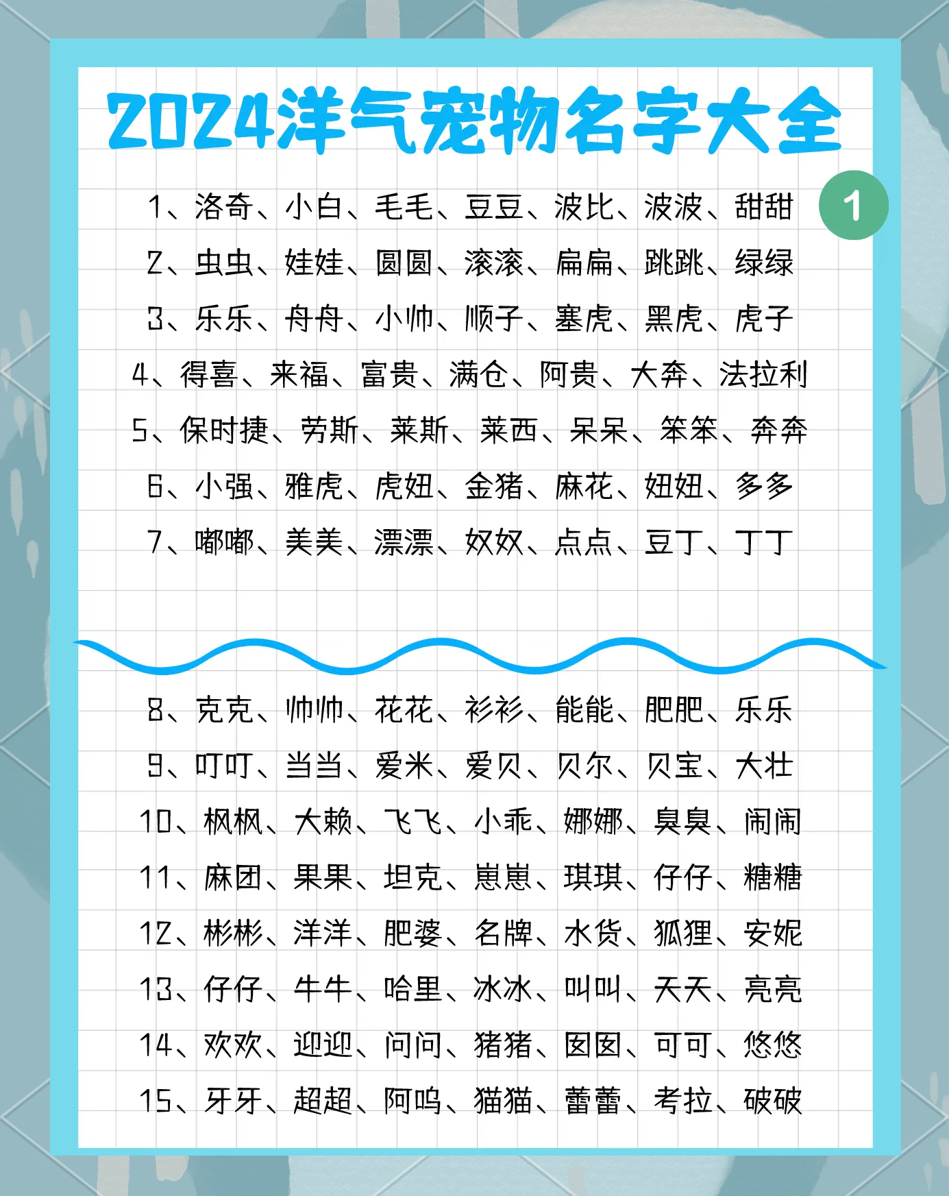 常见动物姓氏大全名字