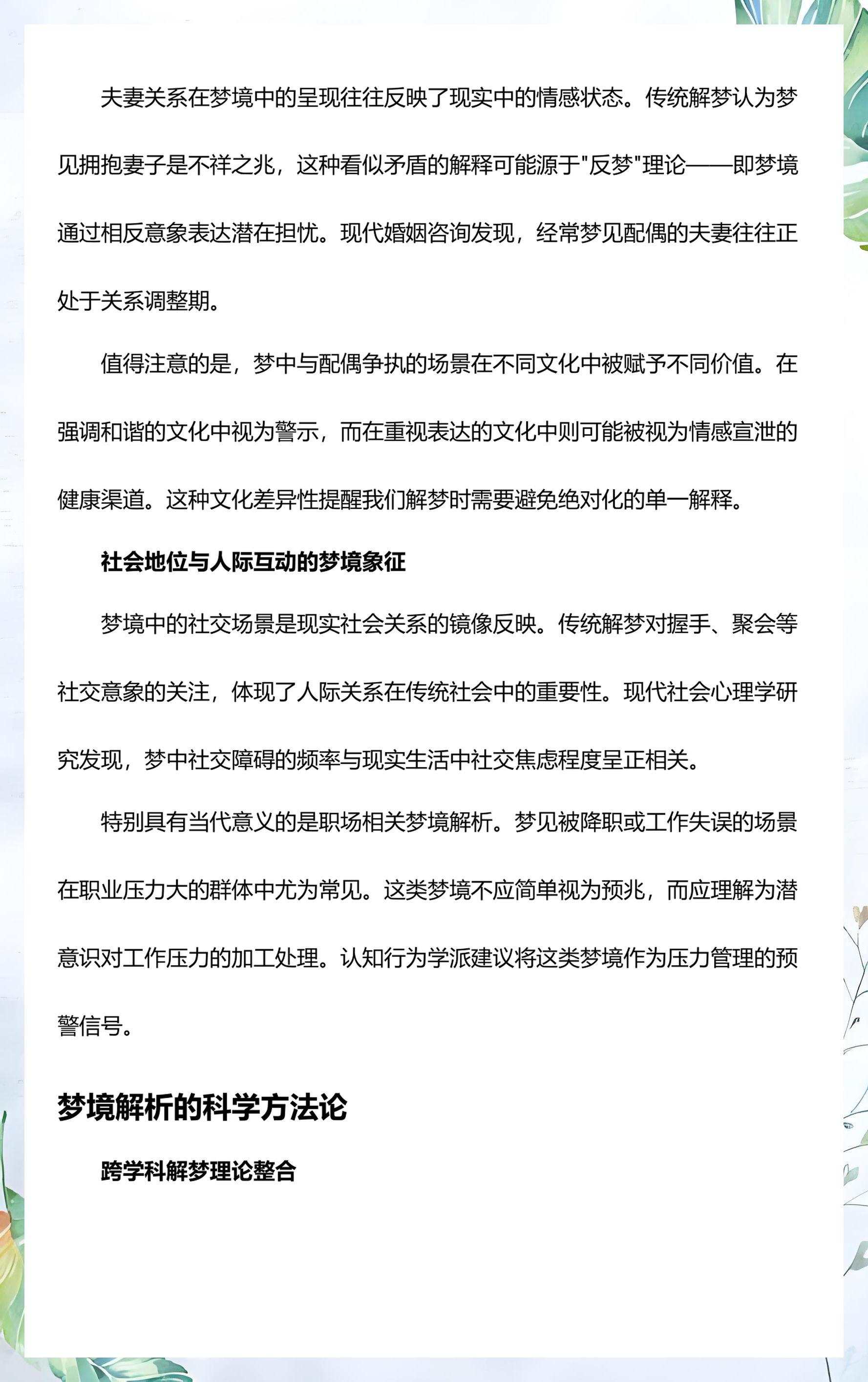 周公解梦大全全解完整版