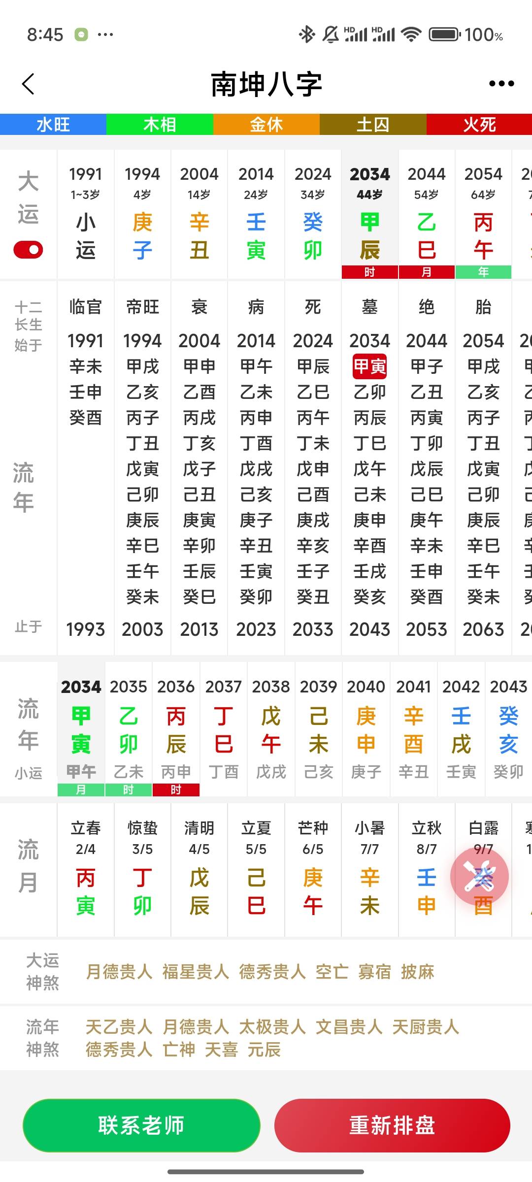 四柱八字排盘算命