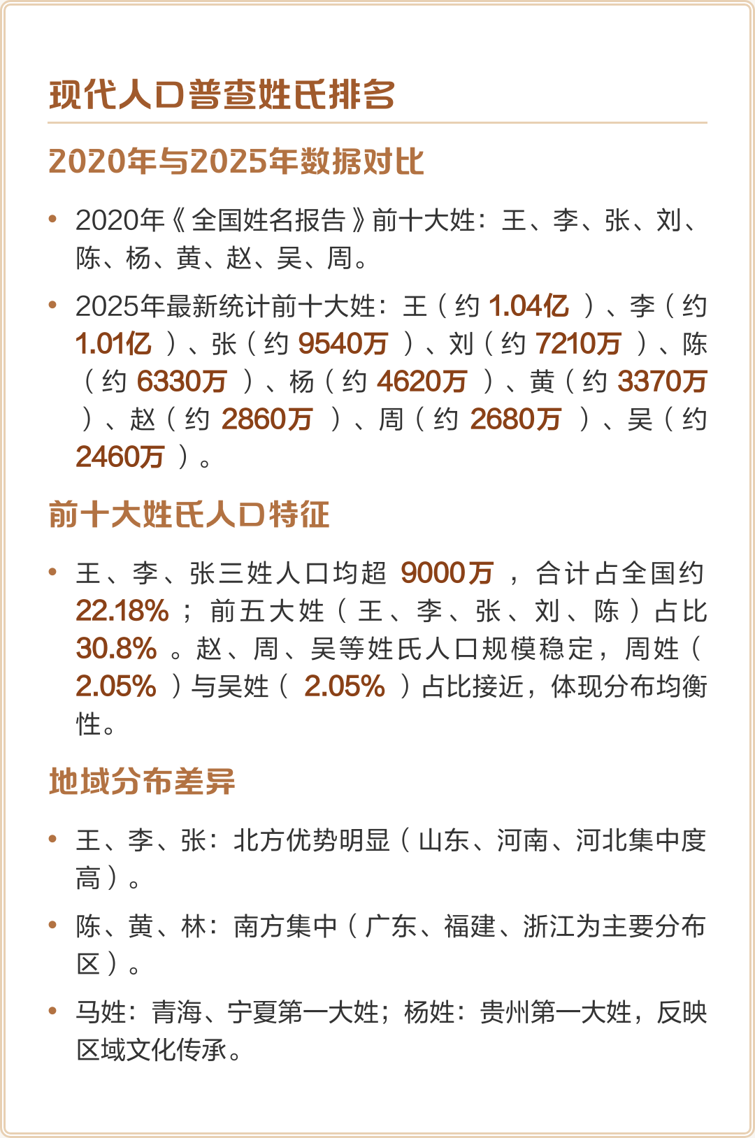 百家姓前十名是怎样排列的 百家姓前十名是怎样排列的