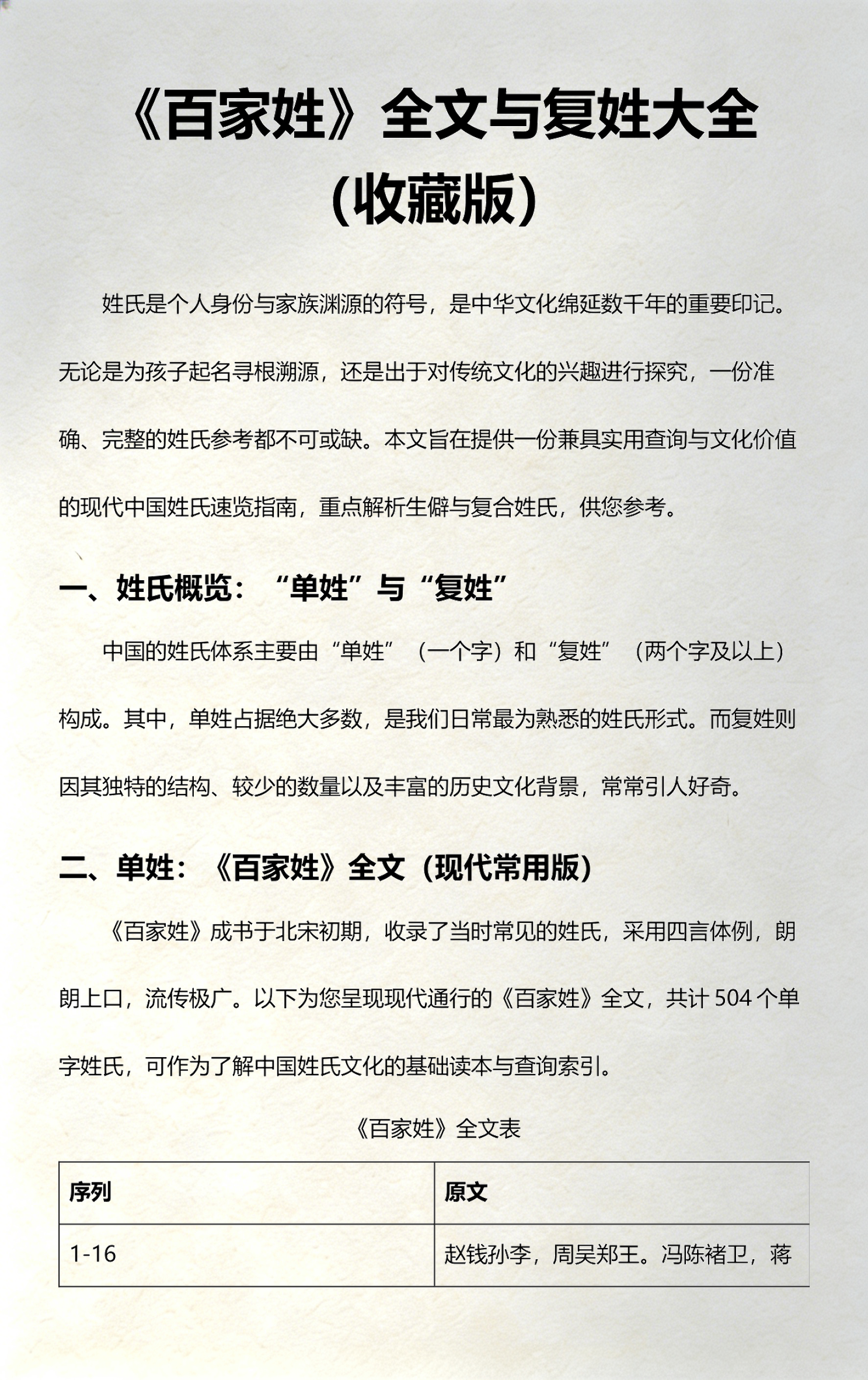 百家姓全篇诵读