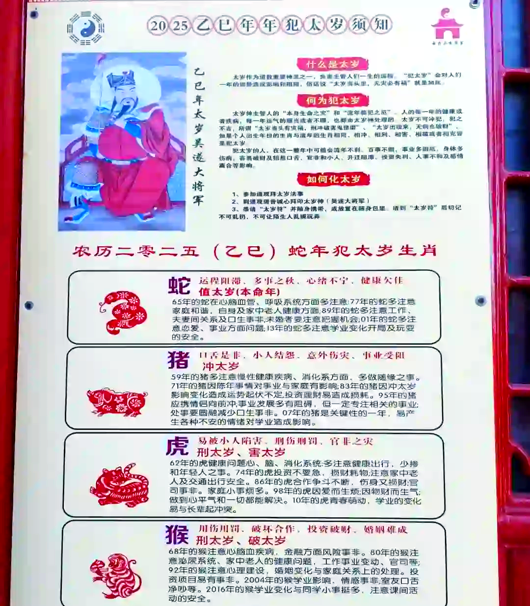2025生肖费用(2025生肖年龄速查表)