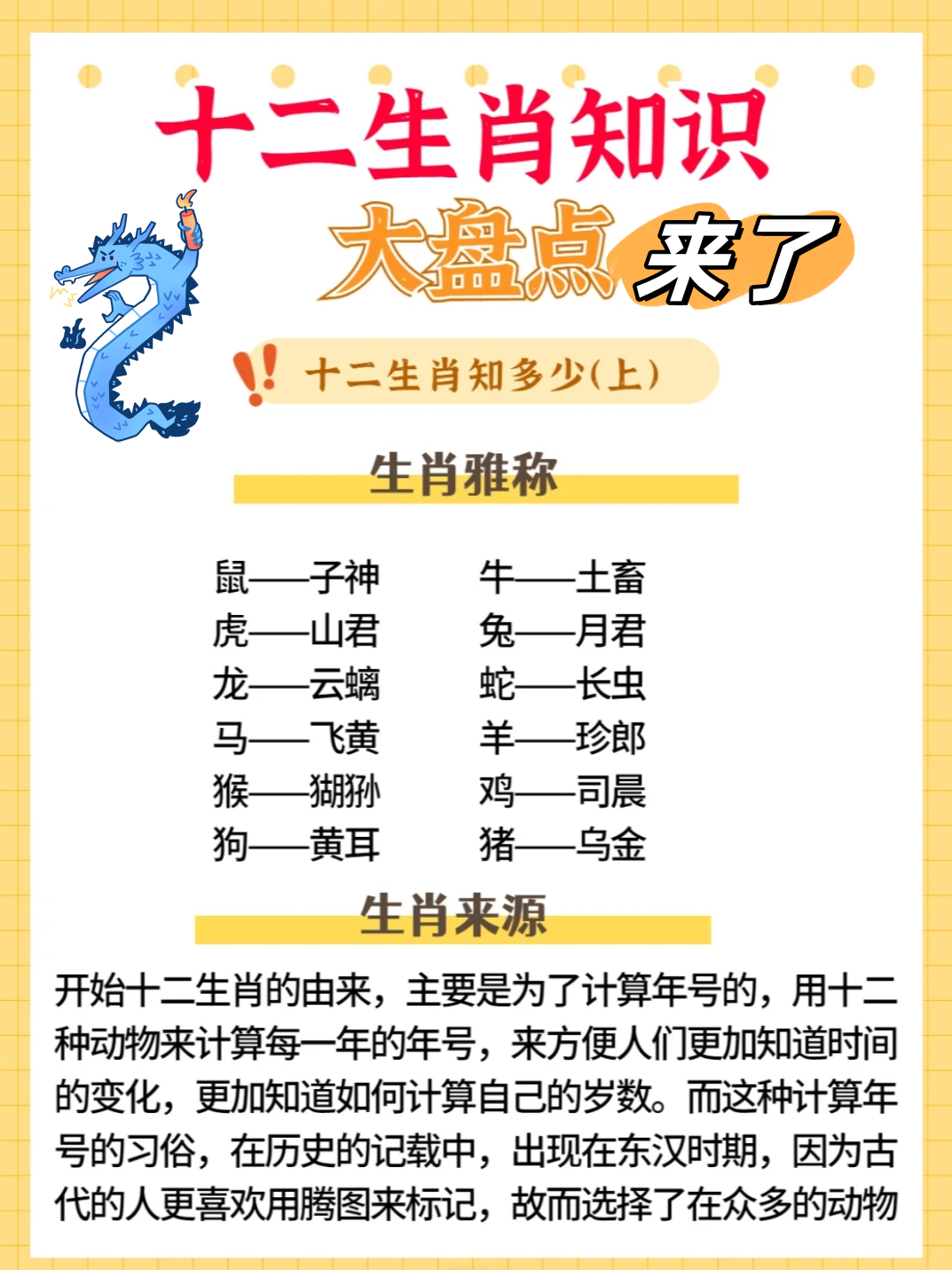十二生肖排序表图(十二生肖排序表图 排位)