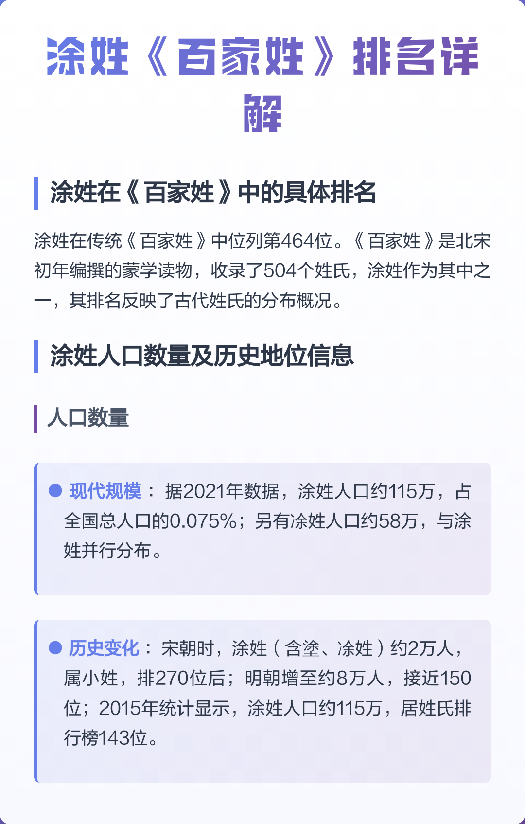 2021百家姓(最新百家姓100名) 2021百家姓(最新百家姓100名)