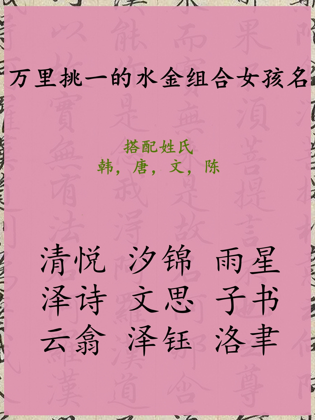 起名字女孩(给宝宝起名字女孩)