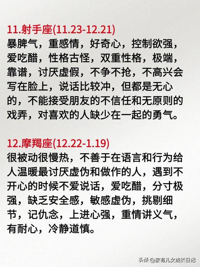 星座解析性格特点测试(星座解析性格特点测试免费版)