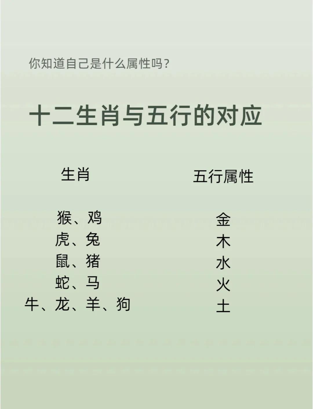 属相要素(属相的解释)