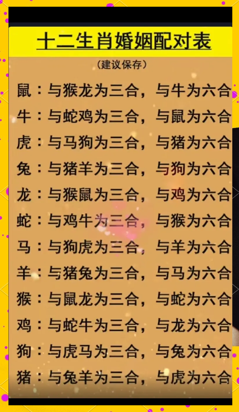 生肖配对查询男女免费(生肖配对查询 男女 婚姻)