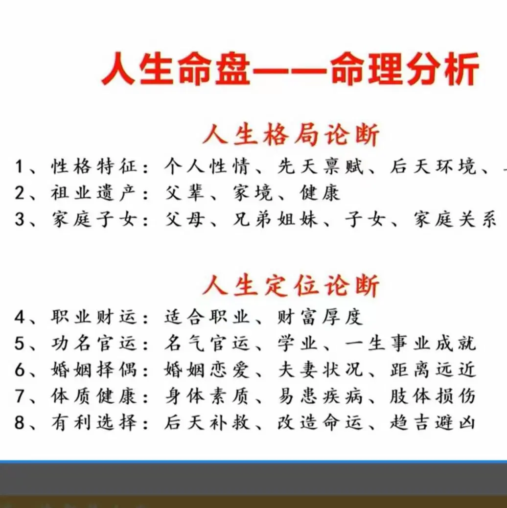 包含生辰八字测算一生命运的词条