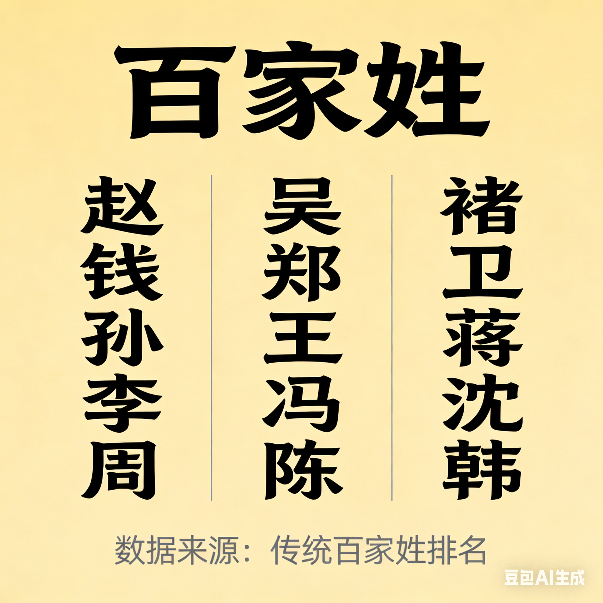 百家姓赵钱孙李带拼音朗读(百家姓一览表带拼音) 百家姓赵钱孙李带拼音朗读(百家姓一览表带拼音)