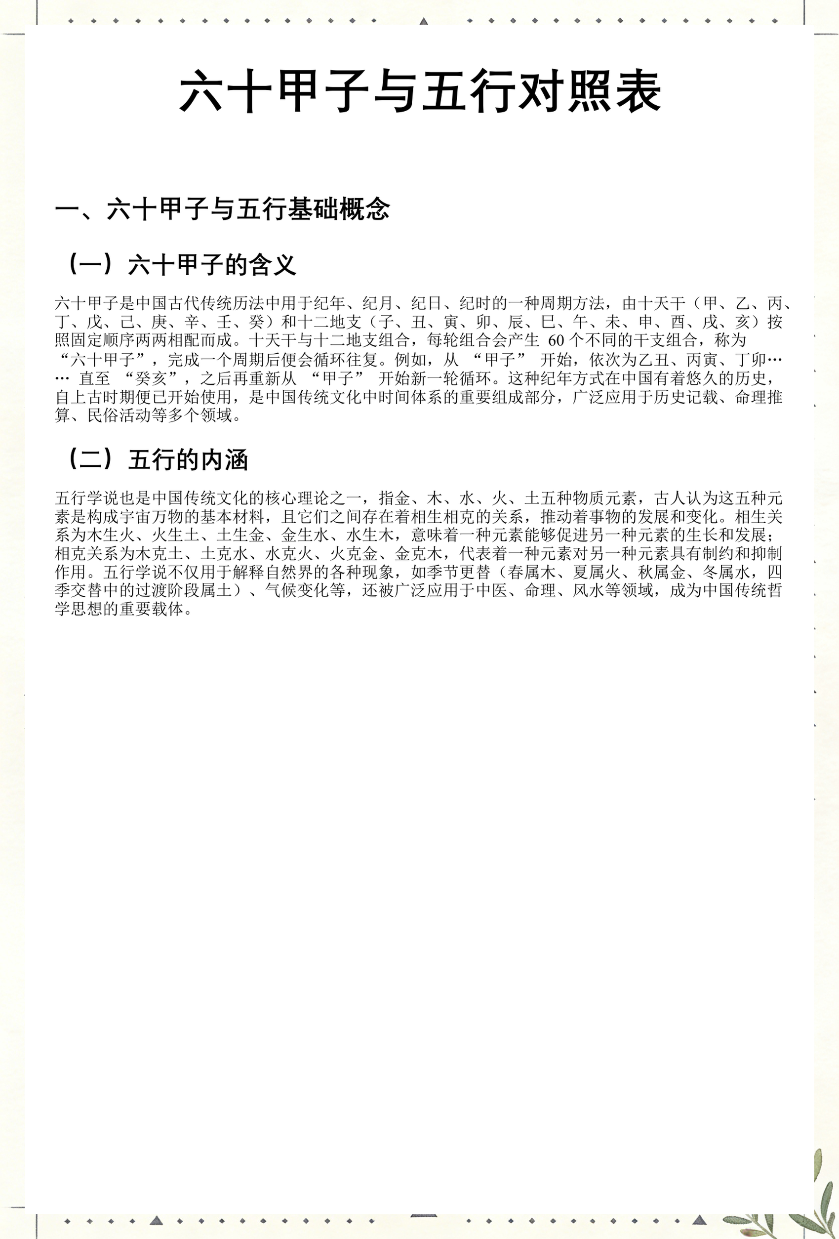 12生肖甲子表(12生肖对应甲子查询表对照表)