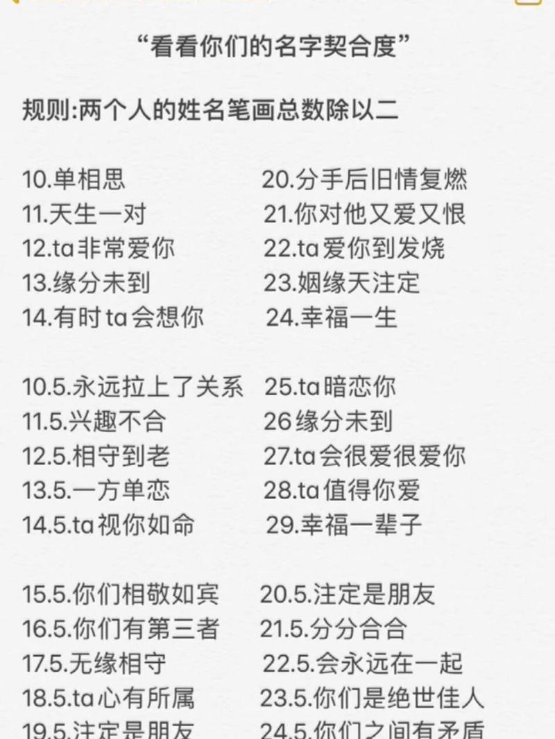 测试名字(测试名字的命运)