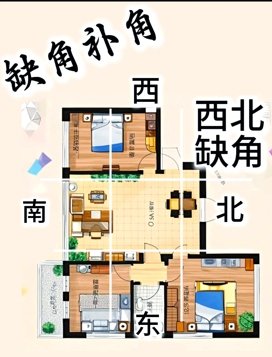房子西北角缺角怎么化解(房子西北角缺角怎么化解风水)