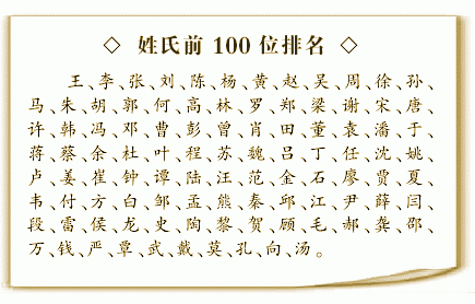 连姓排名第几位(连姓排名百家姓第几位)