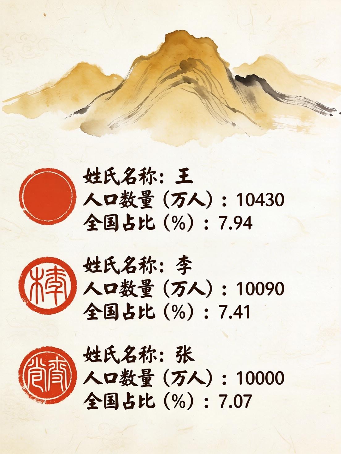 姓氏排名表最新排行榜(姓氏排名表前1000名图片大全)
