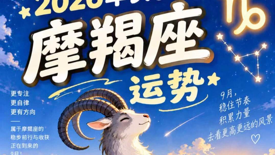 摩羯座今日运势星座屋(摩羯座9月运势2026年)