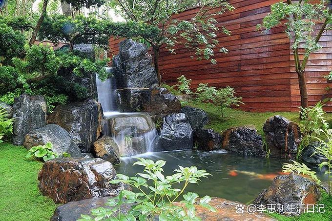 庭院假山水景观(庭院假山流水鱼池造景)
