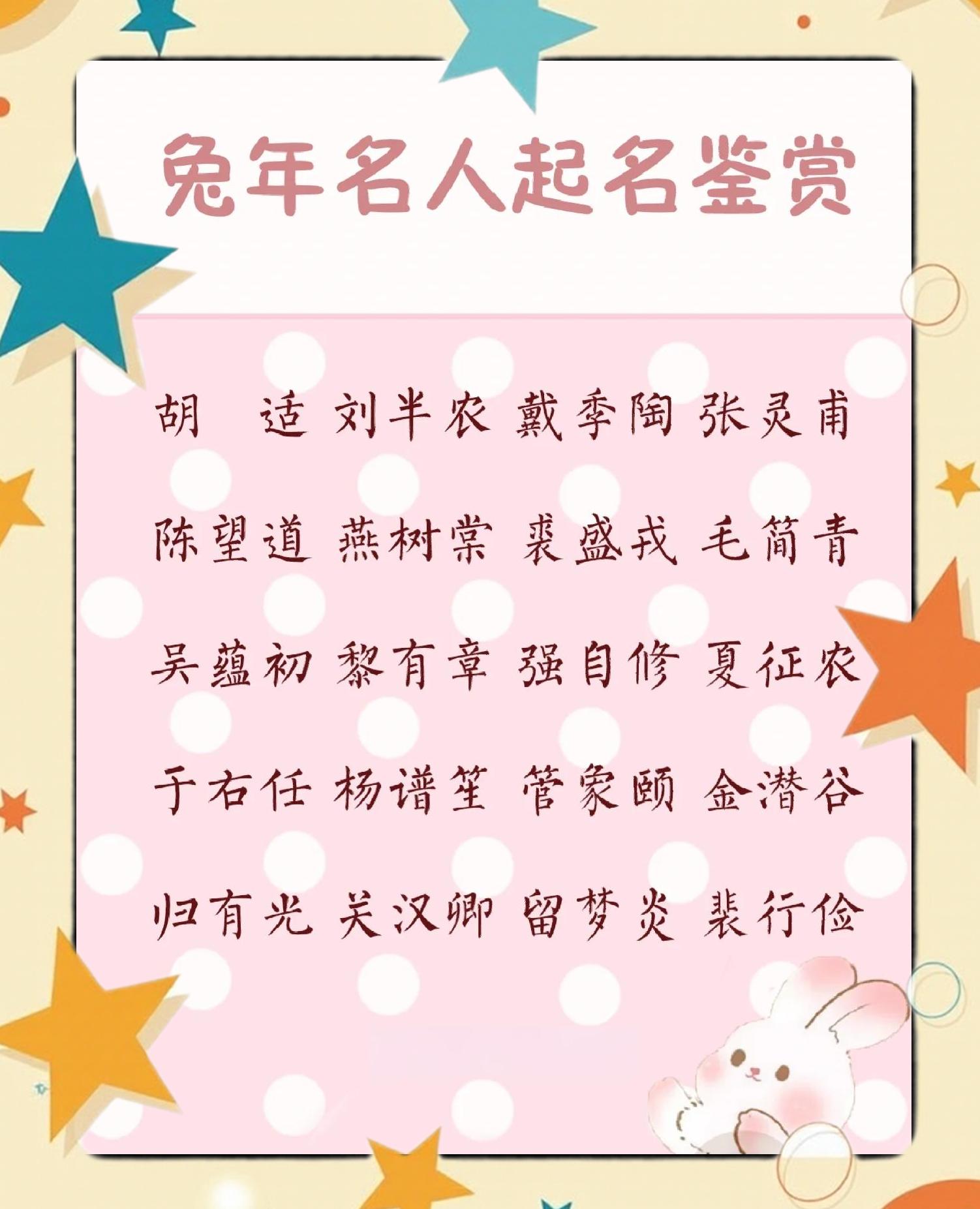兔年起名字女孩(兔年出生女孩起名) 兔年起名字女孩(兔年出生女孩起名)
