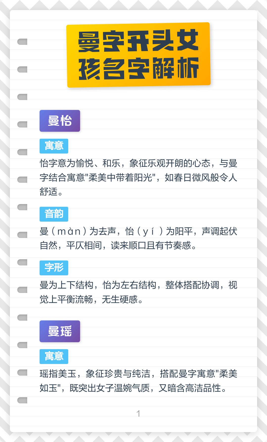 完整名字解析(名字寓意解析免费) 完整名字解析(名字寓意解析免费)