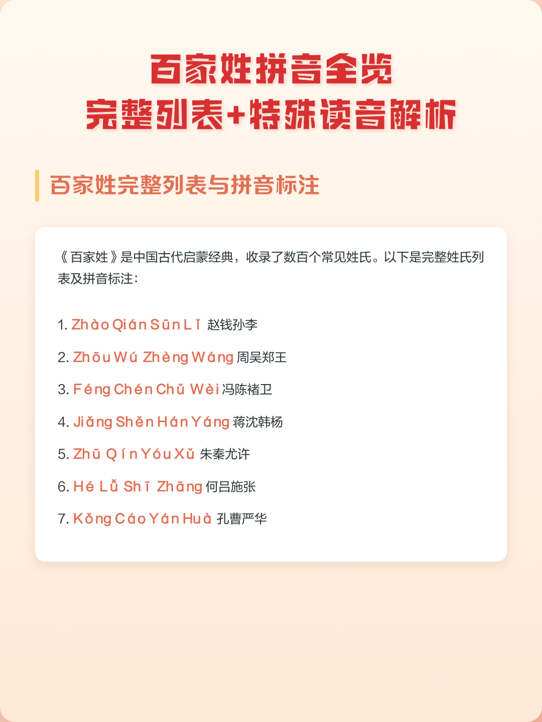 百家姓复姓全解析(百家姓 复姓 全四集)
