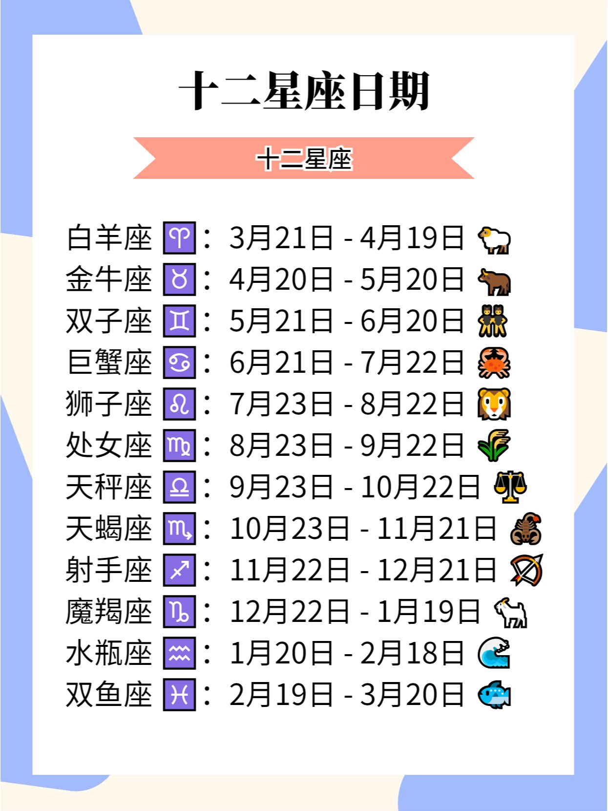 十二星座的月份表查询(十二星座的月份表按农历还是阳历)