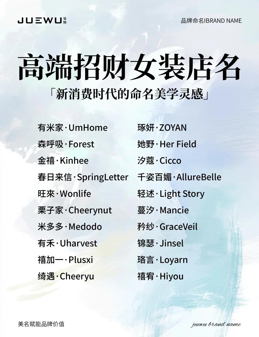 服装起名(服装起名大全生意兴隆)