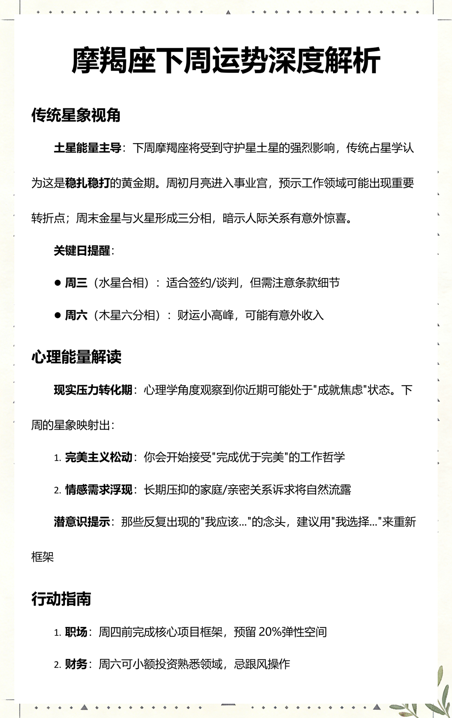 摩羯座下周财运大爆发(摩羯座下周七天财运预测) 摩羯座下周财运大爆发(摩羯座下周七天财运预测)