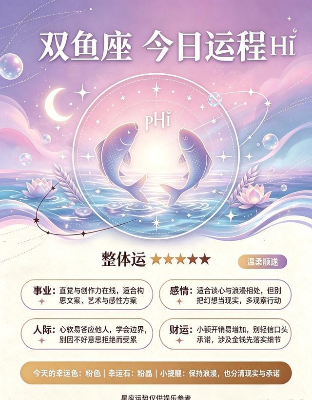 双鱼座今日运势最新官网(双鱼座今日运势最准的软件)