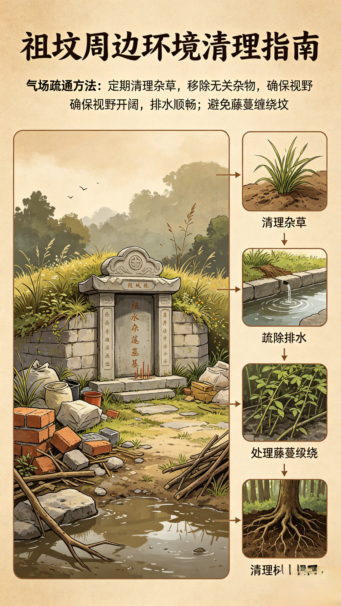 祖坟风水检查小妙招图片(祖坟墓地前方50米有新坟好吗)