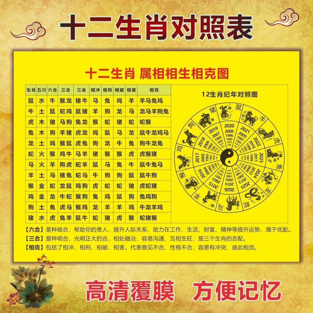 十二属相婚配表(十二属相婚配表图片) 十二属相婚配表(十二属相婚配表图片)