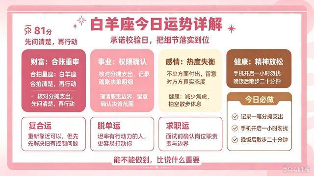 今日白羊座运势如何(今天白羊座运势详细解析) 今日白羊座运势如何(今天白羊座运势详细解析)
