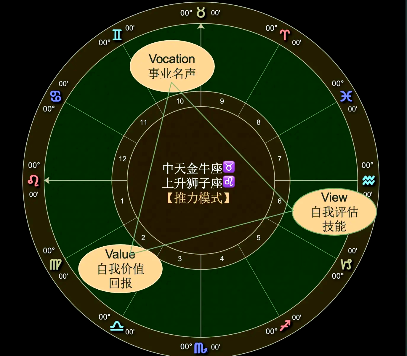 狮子座星盘图(狮子座星盘图解)