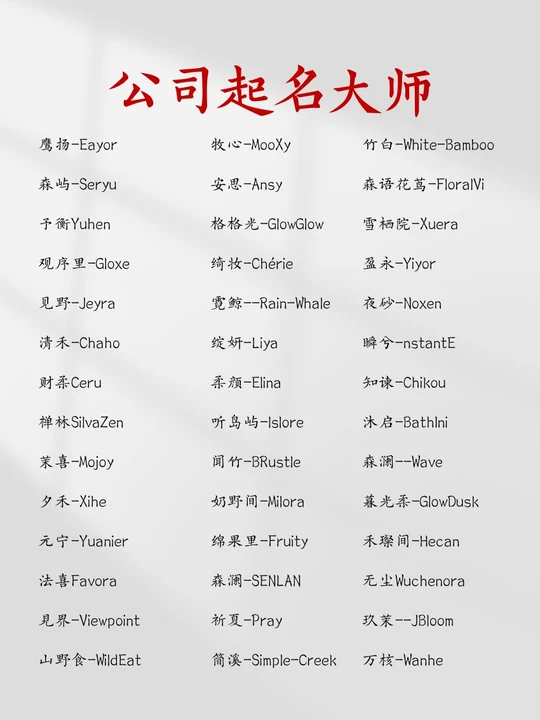 自动起名大全(免费起名自动生成器) 自动起名大全(免费起名自动生成器)